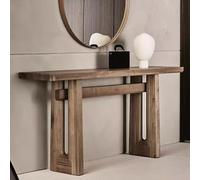 YVYKFZD Tavolo Consolle in legno massello, Consolle Ingresso rettangolare, Tavolo Console Tavolos da Ingresso in stile rustico, decorativi Tavolos da Divanoi stretti(Walnut,L 160cm/62.9")