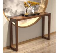 YVYKFZD Tavolo Consolle in stile rustico, Consolle Ingresso in legno massello, Tavolo Console Tavolos da Ingresso rettangolare, Tavolos da Divano stretti, per soggiorno(Walnut,L 80cm/31.4")