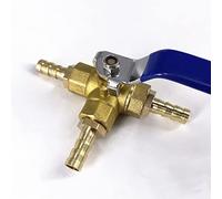 YVZDHNSFY 4/6/8/10/12/14/16mm Portagomma in Ottone Porta Completa L-Port 3 Vie valvola a Sfera Adattatore del Connettore for Acqua Olio Aria Gas 1 Pz(10mm Barb)