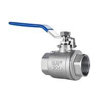 YVZDHNSFY Femmina in Acciaio Inox 304 2P Valvola a Sfera a Porta Completa con Maniglia in Vinile Filo Valvole Interruttore Acqua DN8/10/15/20/25/32/40 1 Pz(0.25 inch)