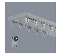 YVZYLXH Binario for Tende a Doppio Binario, Montaggio a soffitto for Tende, Sistema di binari for Tende in Alluminio Resistente, divisorio for Camera da Letto, Soggiorno, Ospedale(Gray,1.2M/3.9FT)