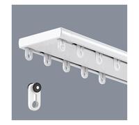 YVZYLXH Binario for Tende a Doppio Binario, Montaggio a soffitto for Tende, Sistema di binari for Tende in Alluminio Resistente, divisorio for Camera da Letto, Soggiorno, Ospedale(White,1.2M/3.9FT)