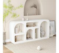 YVZYLXH Mensole da Parete con Design Multigrid, Scaffali a Muro Moderni con Angoli Arrotondati, Libreria Sospesa Salvaspazio for Soggiorno e Camera(White)