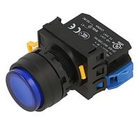 YW1L-A2E10QM3S Interruttore: Pressione 22mm Asta.Pos: 2 NO LED blu IP65 Pos: ...