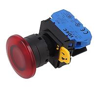 YW1L-A4E10Q4R Interruttore: Pressione 22mm Asta.Pos: 2 NO LED rosso IP65 fung...