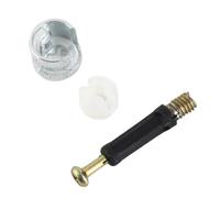 YWBL-WH 100 Set Set 3 in 1 Mobili Che Collegano i Raccordi a Vite di Collegamento della Ruota Eccentrica Dado Pre -sepolto per Cassetti delle Sedie di Armadi
