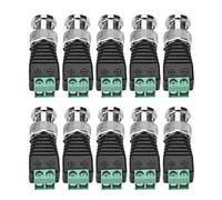 YWBL-WH 10pcs BNC Adattatore Maschio DC Plug del Jack di Alimentazione 2 Connettore del Terminale a Vite per CCTV Video Balun Camera