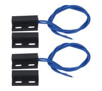 YWBL-WH 2 Coppie Interruttore a Porta Magnetica Normalmente Chiuso Sensore di del Cancello Incasso per il di Allarme di Sicurezza Domestica AC220V, Finestra, Porta, Interruttore (BLACK)