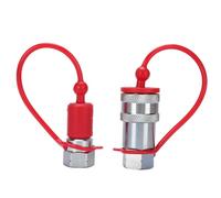 YWBL-WH 2 Pcs Idraulic Rapido Connect Set di Accoppiatori Set 1/4 "NPT Female Adattatore Maschio Adattatore Valvola Sedile Attacchi Accoppiatore con Cappuccio