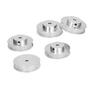 YWBL-WH 5 Pcs Puleggia Sincrona Set, Lega di Alluminio 2mm Passo | componenti della trasmissione a cinghia dentata, trasferimento preciso del movimento, rapporto costante per corse