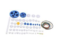 YWBL-WH 80 Pezzi in Plastica Ingranaggi Puleggia Ingranaggi Set Kit per Robot Fai da Te Motore Auto Giocattolo, Modello Assortito Parti Tecnologiche con 10 di a Strato Singolo 14 a Doppio Strato, (#5)