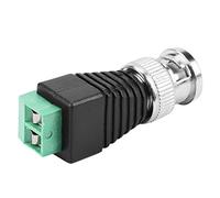 YWBL-WH Adattatore Maschio BNC Terminale Connettore Coassiale da 10 Pezzi per Telecamera CCTV Video Balun Saldatura Necessaria ABS Verde 4,5 Cm