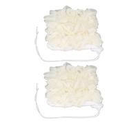 YWBL-WH Asciugamano da Bagno Esfoliante per Palla Doccia 2 in 1 per il Lavaggio del Viso e Palla Doccia 2 in 1 per Viaggi in Hotel per Donne con Pulizia Delicata e Risparmio di Spazio