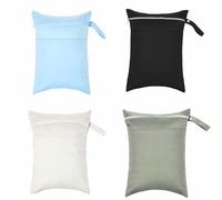 YWBL-WH Borsa per Pannolini per Bambini Set di Borse per Pannolini Asciutti e Bagnati 11,8 X 15,7 Pollici Materiale TPU Impermeabile a Tenuta Stagna con Doppio Scomparto per Viaggi Fitness (4PCS
