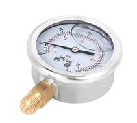 YWBL-WH Buona Tenuta all'aria, Coperchio del Quadrante Trasparente Manometro per Vuoto Riempito d'olio a Doppia Scala con Puntatore -1-10 Bar, -30-150 Inhg/psi, Installazione Semplice, Montaggio