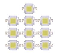 YWBL-WH Chip LED SMD COB 10W, 10 Pezzi, DC 9-12V, Bianco Puro, per Faretti e Lampadine, 3x2 cm, 500-600LM