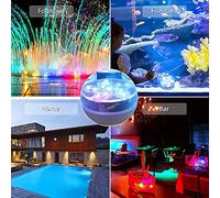 YWBL-WH Confezione da 4 Luci LED Sommergibili, Luce Subacquea RGB con Telecomando, Decorazione Impermeabile per Piscine, Acquari e Vasi