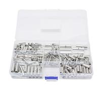 YWBL-WH Connettori di Testa Non Isolati, Terminali in Rame Stagnato, 380 Pezzi, Crimpatura per Cavi da 26 a 6 AWG, Ideali per Uso Marino