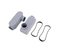 YWBL-WH Corpo Condotto PVC, 2 Pezzi, Tipo LL, 1-1/2in, Elettrico | Grigio, con Coperchio e Guarnizione, Angolo a 90 Gradi, Materiale Non Conduttivo per Luoghi Umidi
