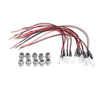 YWBL-WH Diodo Emettitore di Luce a LED da 10 Pezzi 12V 8mm, Risparmio Energetico a Basso Calore, Lunga Durata, con 5 Colori, per Decorazioni Luminose Fai da Te Indicatore di Segnale (luce bianca)