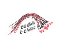 YWBL-WH Diodo Emettitore di Luce a LED da 10 Pezzi 12V 8mm, Risparmio Energetico a Basso Calore, Lunga Durata, con 5 Colori, per Decorazioni Luminose Fai da Te Indicatore di Segnale (Rosso(#1))