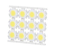 YWBL-WH Emettitore di Luce COB con Chip LED da 12 Pezzi 5W 450LM per Illuminazione Fai-da-te, Perline Bianche con Base in Alluminio per Decorazioni per Interni (luce bianca)