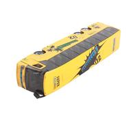 YWBL-WH Giocattolo per Autobus di Transito in Lega 1:50, Modello di Autobus Pull Back con Musica Leggera per Bambini, Divertente Ricreazione per Bambini (YELLOW)