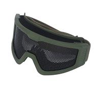 YWBL-WH Goggle a Maglie di Ferro, Occhiali per la Sicurezza Impact con Borsa per lo Stoccaggio, per Allenamento All'aperto, Lente Marrone per la Protezione del e della Sabbia (GREEN)