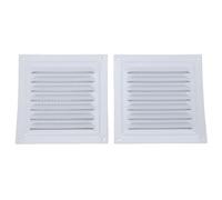 YWBL-WH Griglia di Ventilazione per Soffitta in Alluminio da 2 Pezzi, Griglia per Feritoia da Parete Bianca 200x200 Mm con Rete Incorporata, per Coperture di Fondazioni per Pareti di, (Rete in