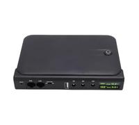 YWBL-WH Gruppo di continuità ABS DC Backup UPS 36W con Porta LAN USB POE Display LED per Router Fotocamera Modem Ottico Home Office Spina UE (Spina europea)