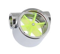 YWBL-WH Indicatore di Flusso Raffreddamento ad Acqua per Computer, G1/4" Filettatura Femmina, Lega Tungsteno, 5 Pale Girante Verde, 4,4x3,5x2,5 cm