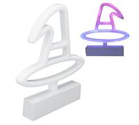 YWBL-WH Insegna LED di Halloween, Luce Al Neon RGB per Cappello da Strega in Plastica per Camera da Letto e Bar, Lampada Decorativa Alimentata a Batteria USB