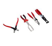 YWBL-WH Kit di Pinze per Fascette Stringitubo, Set di 4 Pinze Ergonomiche per Tubi di Carburante in Acciaio Al Carbonio con Design Compatto, per Riparazioni Elettriche Manutenzione della