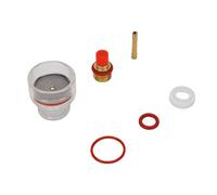 YWBL-WH Kit Tazza di Saldatura, Accessori per Lenti a Gas Professionali per Torcia WP 17 18 26, con Guarnizione in Ceramica e Anelli in Silicone, Adatti per Parti di Ricambio della