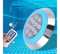 YWBL-WH Luce LED per Piscina, Luce Subacquea con Telecomando IP68 in Acciaio Inossidabile, Impermeabile RGB da 12 W per Piscina e Spa