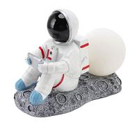 YWBL-WH Luce Notturna Lunare per Astronauta, Luce Notturna a Forma di, Luce Bianca e Luce Calda, Decorazione Notturna a LED Regolabile, Connettori e Adattatori