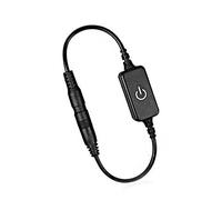 YWBL-WH Mini Interruttore Tattile Dimmer LED, Controller con Rivestimento Antiscivolo per Luci LED Monocolore, Uscita DC 12V 24V 4A per Illuminazione Domestica (BLACK)