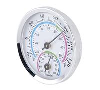 YWBL-WH Mini Termometro Igrometro per Interni, Monitor di Umidità e Temperatura Argento Leggero, Indicatore Digitale Portatile Dal Design Compatto con Scala Chiara per Serra, Magazzino, Ufficio