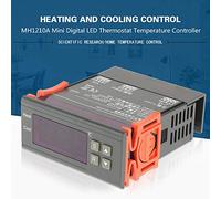 YWBL-WH Mini Termostato con Regolatore di Temperatura Digitale MH1210A con Display LED, Doppia modalità, Riscaldamento, Raffreddamento, per Celle Frigorifere Domestiche e Ricerca Scientifica DC12V