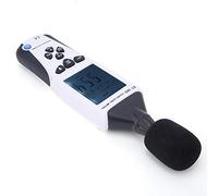 YWBL-WH Misuratore di Livello Sonoro Digitale, Gamma 30-130dB, | Ampio display LCD retroilluminato, rilevamento del rumore massimo/minimo, impugnatura antiscivolo portatile, spegnimento