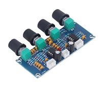 YWBL-WH Modulo Preamplificatore NE5532 Scheda Preamplificatore Audio Controllo Tono Stereo DC 12V-24V per Progetti Fai da Te in Studio Domestico