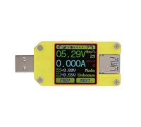 YWBL-WH Multimetro USB, Tester di Tensione e Corrente con Display LCD a Colori, Misuratore di Prova UM per Misurare l'alimentazione e il Caricabatterie, Design Portatile (UM34C)