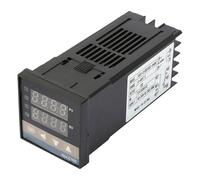 YWBL-WH PID Termostato Kit 0-400℃ 25A SSR REX-C100 | Termostato Digitale con Display LED, Sensore Termocoppia Tipo K, Montaggio su Pannello 48x48mm, per Pressa a Caldo, Forno,