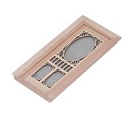 YWBL-WH Porta con Zanzariera per Casa delle Bambole, Modello di Mini Mobile in Betulla, Perfetta per Decorare e Collezionare la Casa delle Bambole, 18,6 X 9 Cm