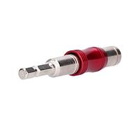 YWBL-WH Porta Punta Esagonale in Acciaio Al Cromo Vanadio Asta di Prolunga Multiangolo Autobloccante con Anello di Bloccaggio a Sgancio Rapido per Cacciavite Trapano Elettrico (argento rosso)