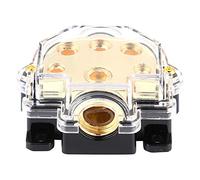 YWBL-WH Portafusibile a 5 Vie, Blocco Distributore di Potenza in Lega di | Automobile Audio Distribution Block, Corrosione Preventiva Metallo Conduttivo, Ingresso 0GA Uscita 2GA 4GA 8GA, Cablaggio