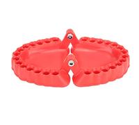 YWBL-WH Portapunte per Trapano a Forma di Protesi Dentiera, 28 Fori, Rosso, Plastica e Metallo, 14,5x8,8x3,2 cm, Organizzatore con Decorazione 3D