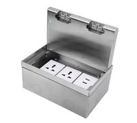 YWBL-WH Presa Incasso a Pavimento 16A 4000W con 2 Prese CA e 2 Porte USB Scatola per Prese Pavimento Incorporata in Stile Marmo per Installazioni Commerciali e Scolastiche in Uffici