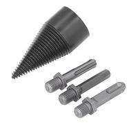 YWBL-WH Punta per Legna da Ardere, Punta per Spaccalegna in Acciaio al Carbonio con Cuneo Conico e Gambo Esagonale, Efficiente per Spaccare Tronchi e Preparazione della Legna da Ardere (42MM)