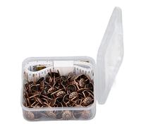 YWBL-WH Puntine per Mobili 100 Pezzi Perni Decorativi in acciaio Al | Antiruggine e Durezza Elevata, Punta Appuntita da 11x16 Mm, Include Righello in Tessuto da 0 a 60 Pollici e Bracciolo, per